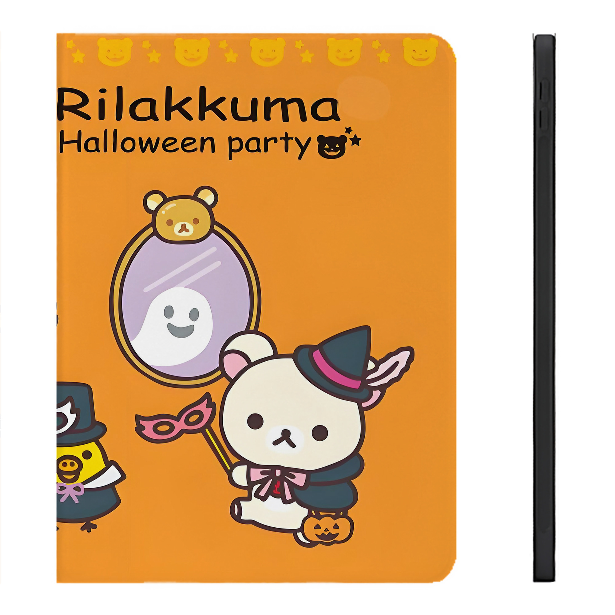 （画像用） リラックマ リラックマ キイロイトリ Rilakkuma Korilakkuma Kiiroitori IPadケース ペンホルダー付き ブックスタイルデザイン